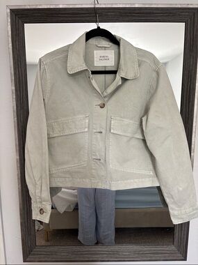 RABENS SALONER Light Gray Utility Jacket. SIZE M